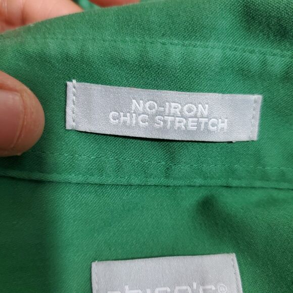 Chico's No Iron Stretch Solid Shirt Size Large NWT Reg $79.50 - Picture 6 of 10